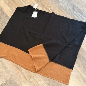 J. Crew Factory Black and Tan Scarf